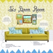 Sis Boom Fabric Wallpaper Room